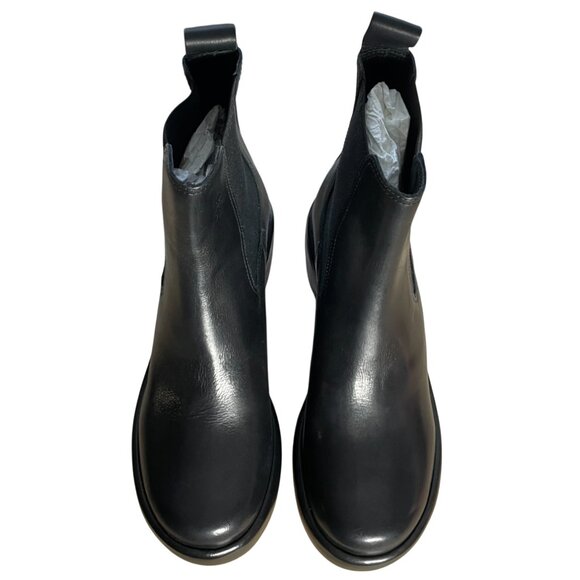NEW Everlane The Puffa Boot Womens 7 Black Leather Clog Platform Bootie - Picture 7 of 13